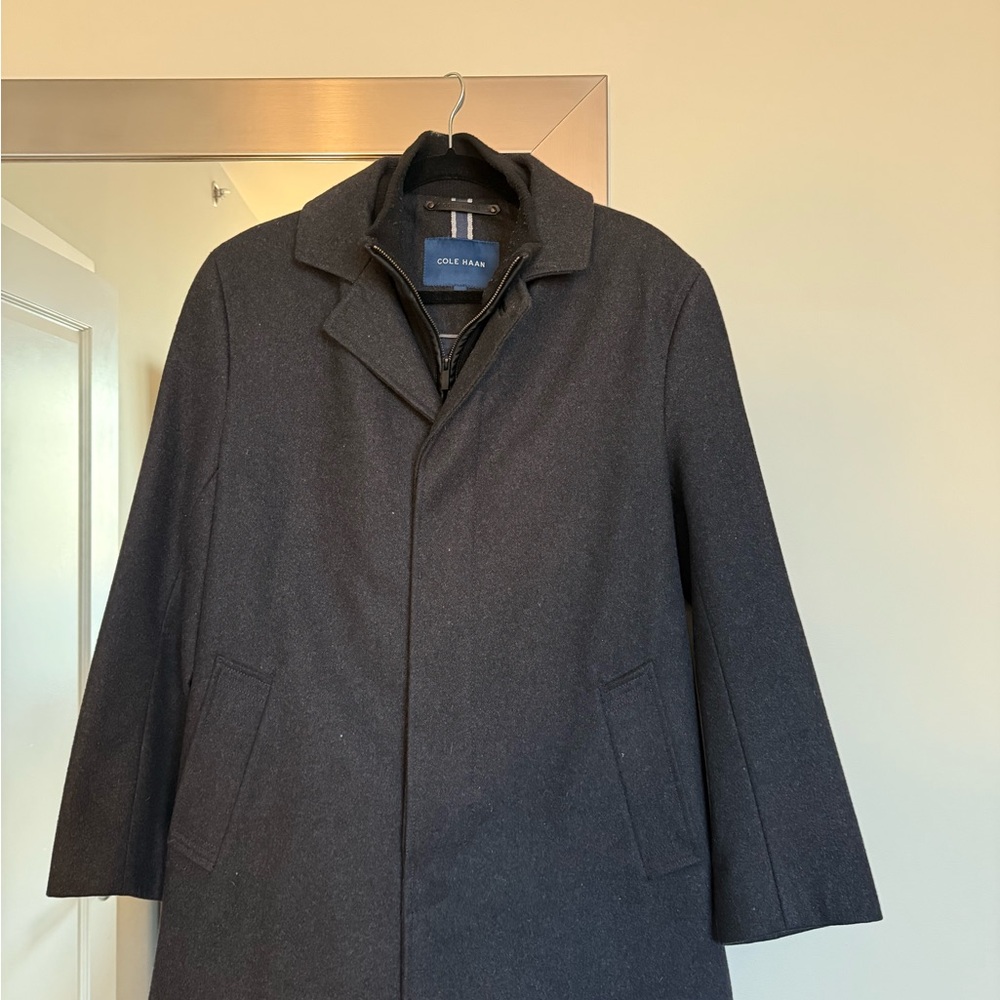 Cole Haan Men's Charcoal Pea Coat